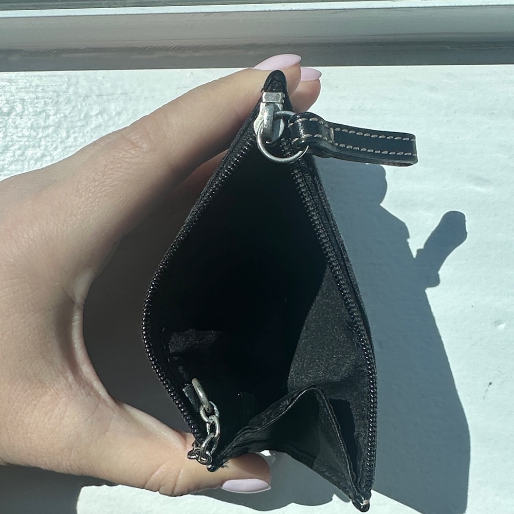 Coach Black Signature Keychain Wallet - Picture 3 of 4